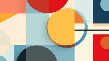 Various shapes and colors in a pattern, rounded forms, colorful shapes and curves, geometric balance, poster art photo