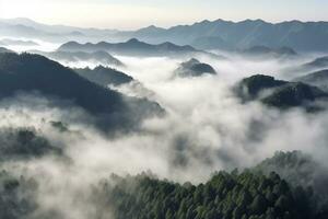 un cautivador fondo de arremolinándose niebla y ahumado niebla. ai generado foto