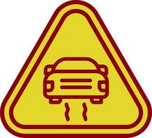 Slippery Road Vector Icon Design