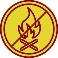 No Fire Allowed Vector Icon Design