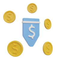 finance 3d render icon png