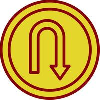 U Turn Vector Icon Design