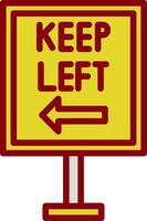 Keep Left Vector Icon Design