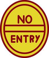 No Entry Vector Icon Design