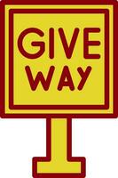 Give Way Vector Icon Design