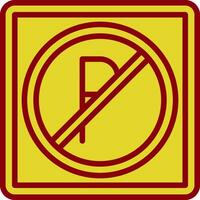 No Parking Vector Icon Design