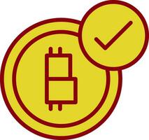 Bitcoin accepted Vector Icon Design