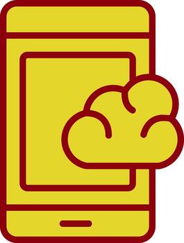 móvil nube vector icono diseño