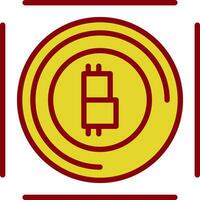 diseño de icono de vector de bitcoin