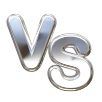 Vs text 3d rendering illustration element png