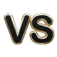 Vs text 3d rendering illustration element png