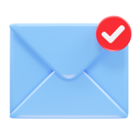 Email icon 3d element illustration png