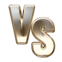 vs tekst 3d renderen illustratie element png