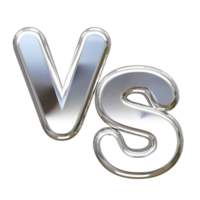 Vs text 3d rendering illustration element png