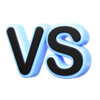 vs tekst 3d renderen illustratie element png