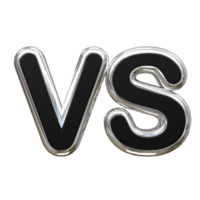 Vs text 3d rendering illustration element png