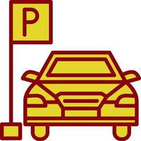 diseño de icono de vector de aparcamiento de coche