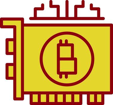 bitcoin minería vector icono diseño