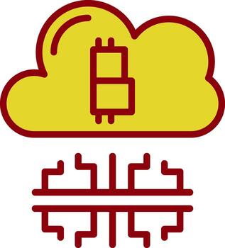 nube minería vector icono diseño