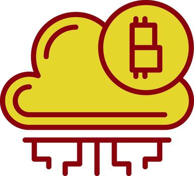 nube minería vector icono diseño