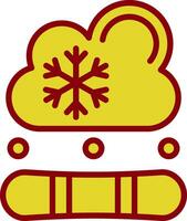 diseño de icono de vector de snowboard