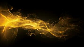 Spotlight glow yellow smoke background AI Generated photo