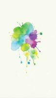 Soft watercolor splash stain background vector