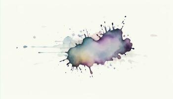 Soft watercolor splash stain background vector