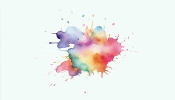 Soft watercolor splash stain background vector