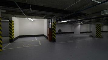 Underground car park with lots of empty space video