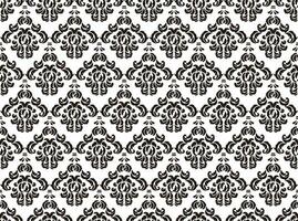 Horizontally And Vertically Repeatable Vector Seamless Damask Vintage Pattern.