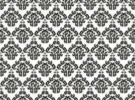 Horizontally And Vertically Repeatable Vector Seamless Damask Vintage Pattern.