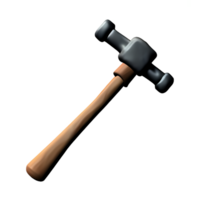 hammer 3d rendering icon illustration png
