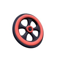 roue 3d le rendu icône illustration png