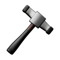 hammer 3d rendering icon illustration png