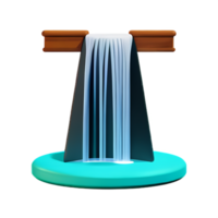waterfall 3d rendering icon illustration png