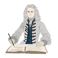 ilustración de física, Isaac de newton descubrimiento de gravedad, el manzana cayó a el tierra por gravedad, universal ley de gravitación, señor de isaac más excelente idea, ley de gravitación png