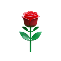 rot Rose 3d Rendern Symbol Illustration png