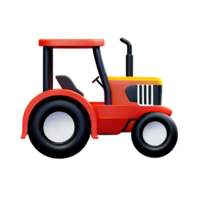 tractor 3d rendering icon illustration png