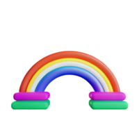 boho rainbow 3d rendering icon illustration png