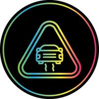 Slippery Road Vector Icon Design