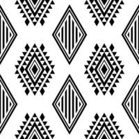 Seamless repeat pattern in folk art style. Ethnic geometric abstract background design. Aztec Navajo and Native American motifs. Design for textile, fabric, curtain, shirt, frame. vector