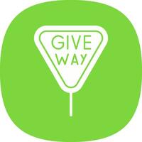 Give Way Vector Icon Design