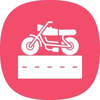 Motorcycle Lane Vector Icon Design