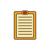 Clipboard icon. Document data archive and storage theme. Isolated design. Vector illustration