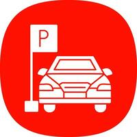 diseño de icono de vector de aparcamiento de coche