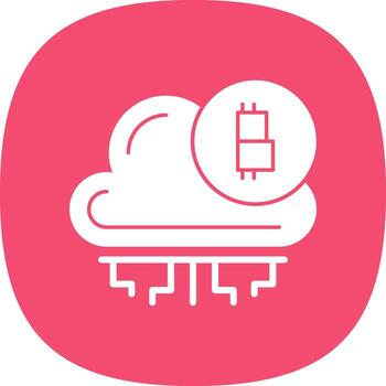 nube minería vector icono diseño