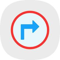 Turn Right Vector Icon Design