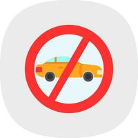 No Overtaking Vector Icon Design