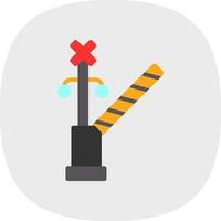 Level Crossing Vector Icon Design